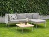 Lounge Set Aluminium weiß 5-Sitzer Auflagen grau mit Tisch Ottomane SENISE_928203