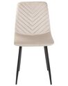 Set of 4 Velvet Dining Chairs Taupe HAVRE_929295