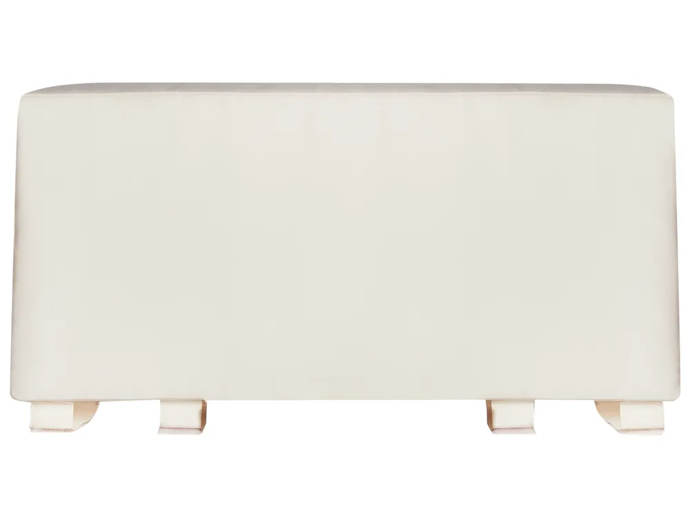 Garden Bench with Cushion GIAVENO 135 cm Acacia Wood Off-White_966549