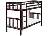 Bunk Bed Pine Wood REVIN 90 x 200 cm (EU Single) Dark Brown
