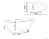 Freestanding Bath 1730 x 820 mm Black and White GUIANA_717541