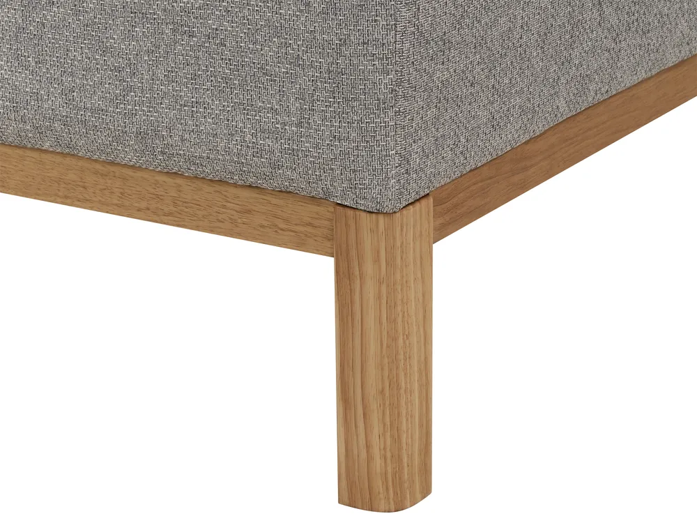 Corner Sofa 3 Seater SOSJO Fabric Light Grey Right Hand_941075