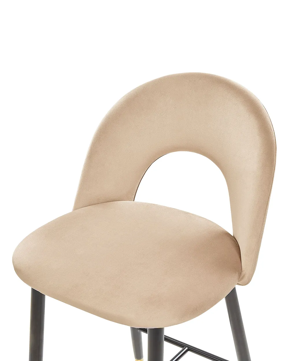 Set di 2 sedie alte FALTON Velluto Beige_795875