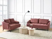 Divano 3 posti HOBRO Tessuto Bordeaux_943783