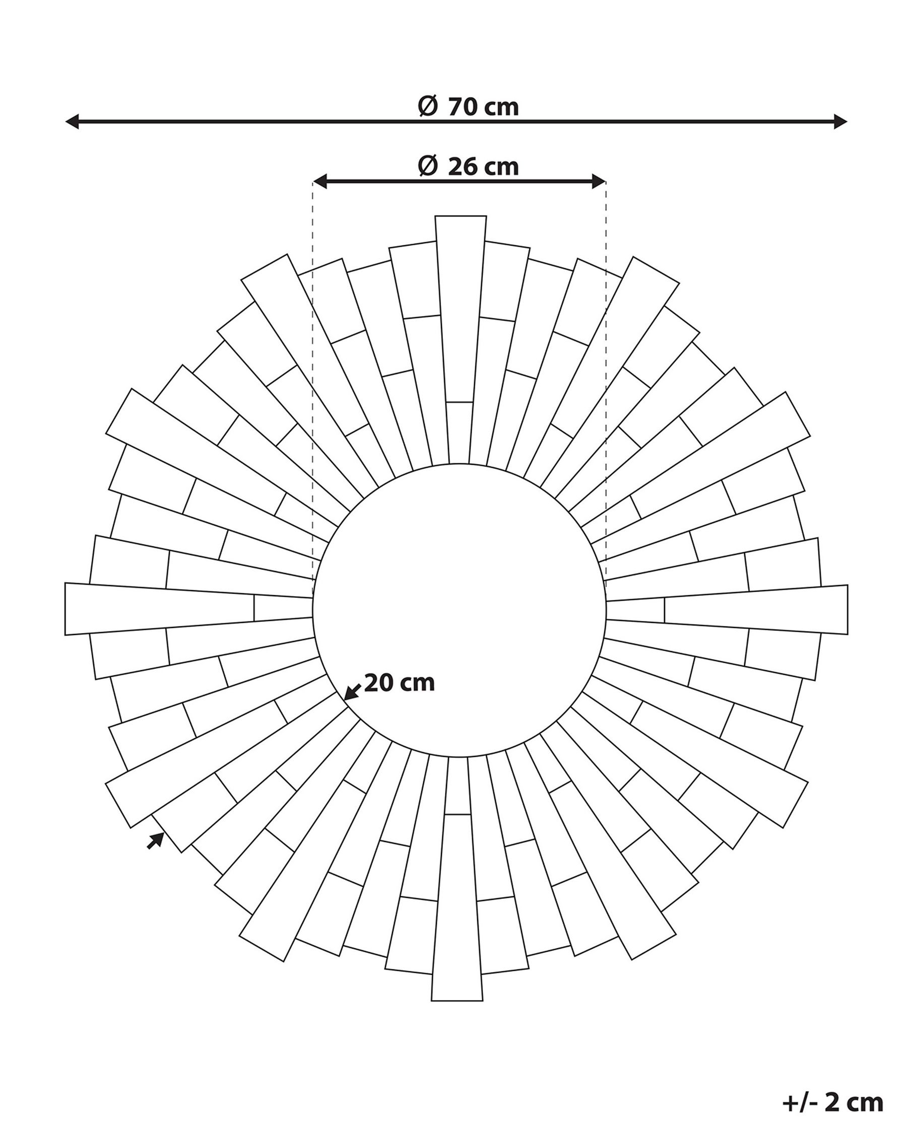 Lustro ścienne VIRE 70 cm 70 cm Srebrny_756817