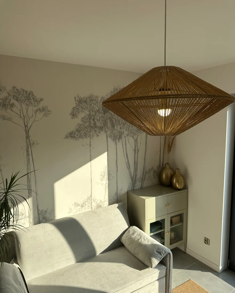 Pendant Lamp CAVES Paper Rope Natural_1065749