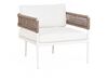 Ensemble de jardin 4 places en aluminium blanc SERLA_930773