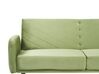 Sofá-cama de 3 lugares em veludo verde azeitona SENJA_850533