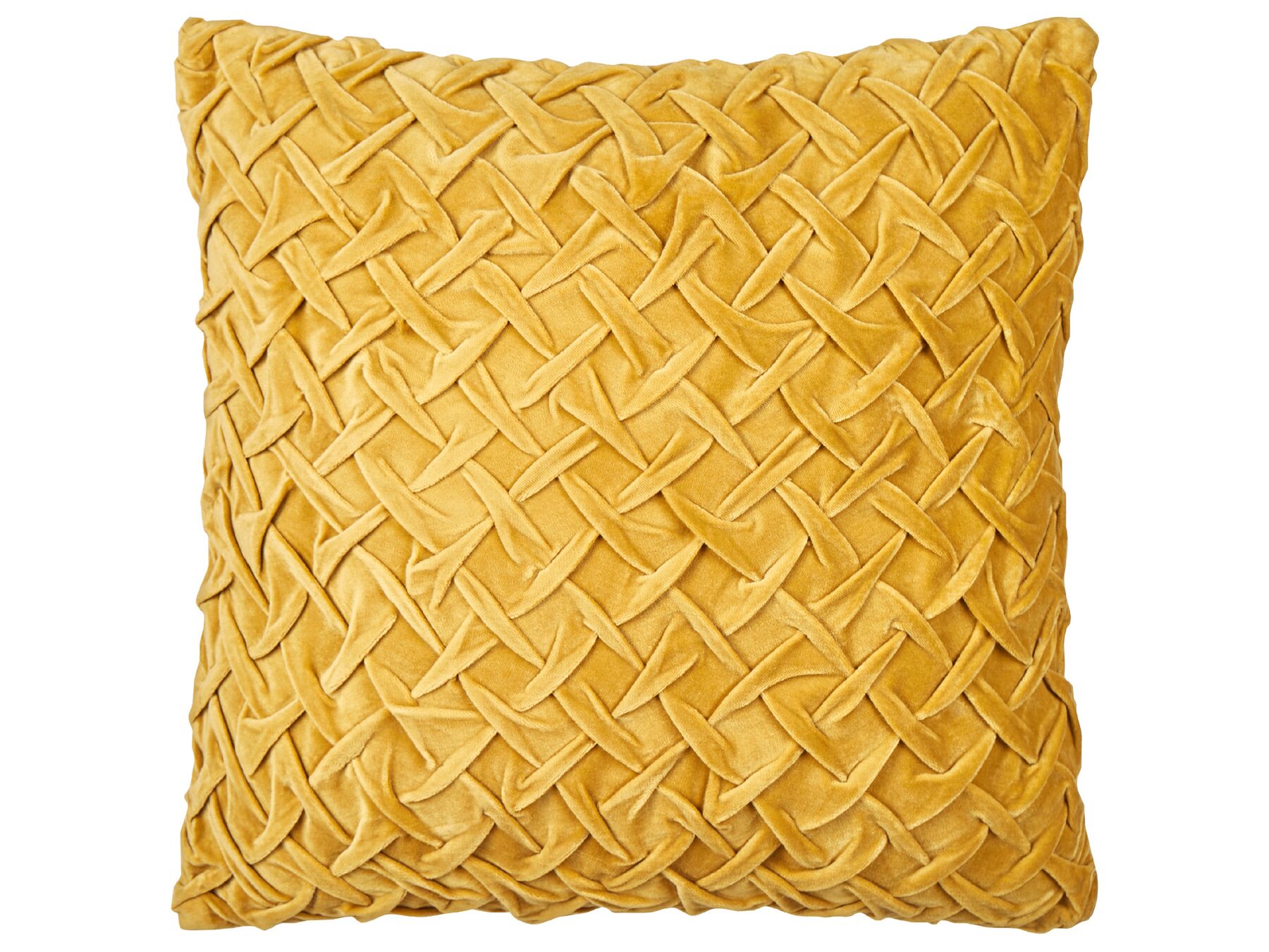 Welurowa poduszka dekoracyjna 45 x 45 cm żółta CHOISYA_892783