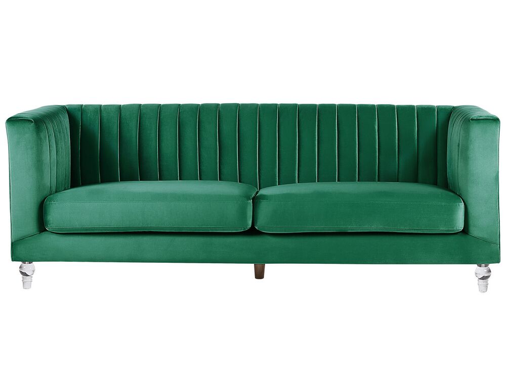 Divano 3 posti ARVIKA Velluto Verde