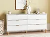 6 Drawer Chest WALPOLE White