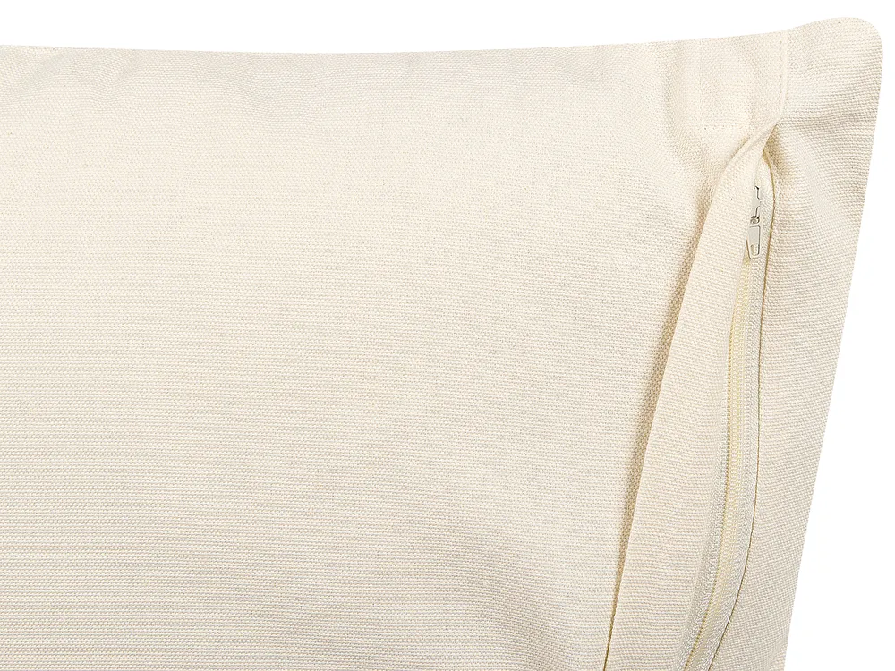 Sierkussen CERCIS 45 x 45 cm Katoen Beige geometrisch patroon_838598