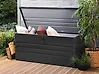 Storage Box CEBROSA 132 cm 62 cm Metal Graphite Grey