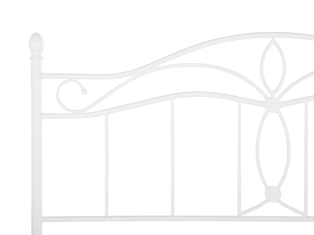 Bett mit Lattenrost Metall ANTLIA 140 x 200 cm Weiss_806595