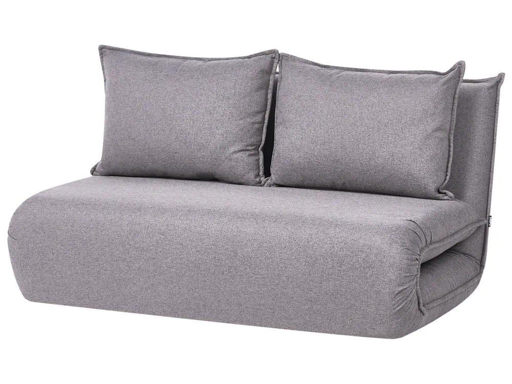 Sofa Bed 2 Seater ROROS Faux Linen Dark Grey_1038934