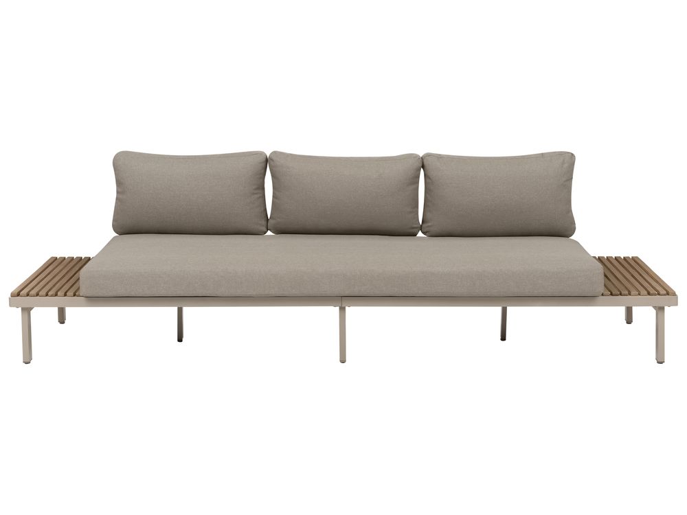 Gartensofa 3-Sitzer FIVIZZANO Akazienholz Beige