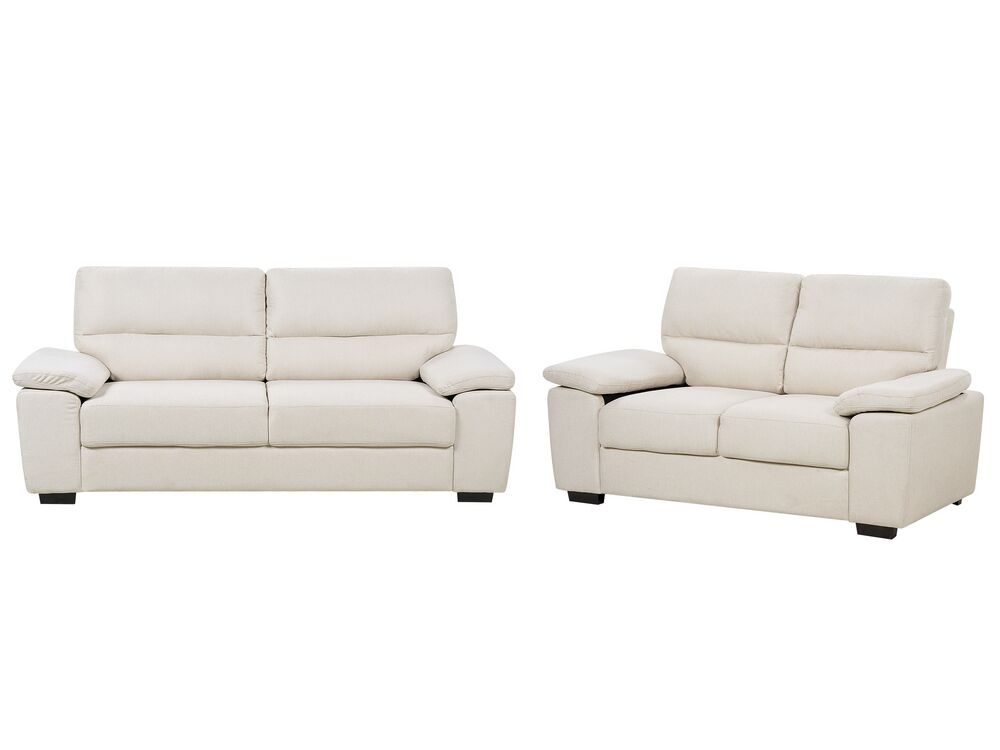 Ensemble de salon 5 places VOGAR Tissu Beige clair