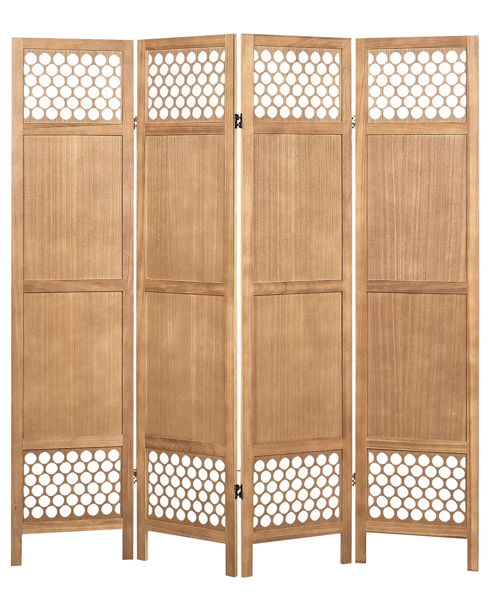 4-panelowy parawan pokojowy CERTOSA 163 cm 170 cm Jasnobrązowy_874043