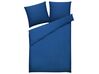 Cotton Sateen Duvet Cover Set 155 x 220 cm Blue HARMONRIDGE_815020