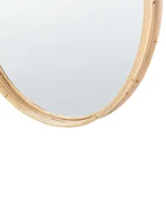 Lustro ścienne BARUNG 60 cm 60 cm Rattan Naturalny Beżowy_827877