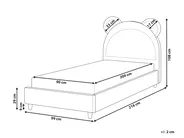 Kids Bed Teddy Bear Velvet MAILLES 90 x 200 cm (EU Single) Blue_984284