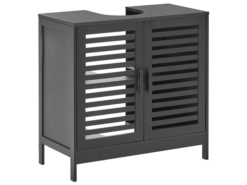 Mască lavoar MISSOULA 60 cm Bambus Negru