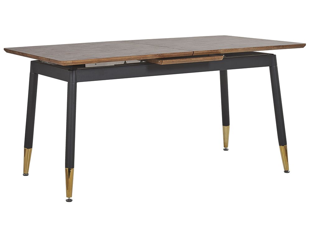 Extending dining table with black legs discount