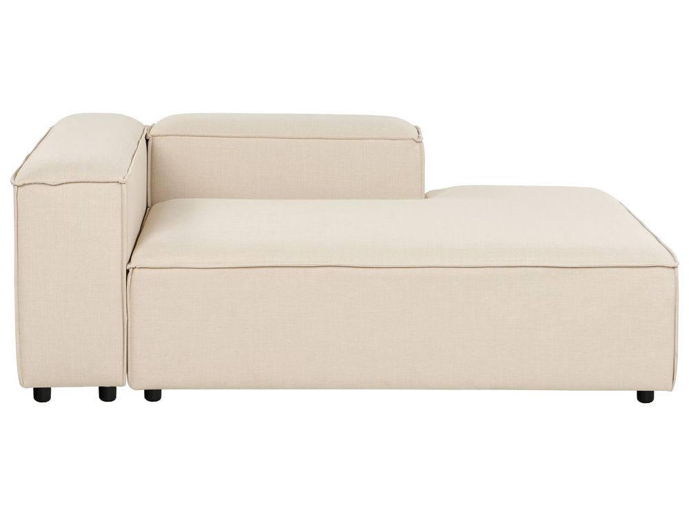 Left-Hand Chaise Longue ARDAL Fabric Beige