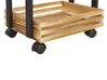 Metalowy wózek kuchenny 3-poziomowy jasne drewno z czarnym LETINO_792098