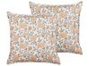 2 bawełniane poduszki dekoracyjne w kwiaty 45 x 45 cm wielokolorowe MEADIA_839075