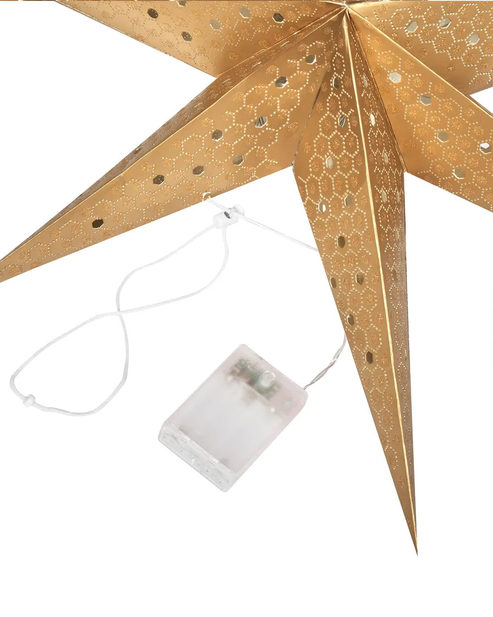 Set di 4 decorazioni da appendere LED KAMET 60 cm Stella Multicolore_947701