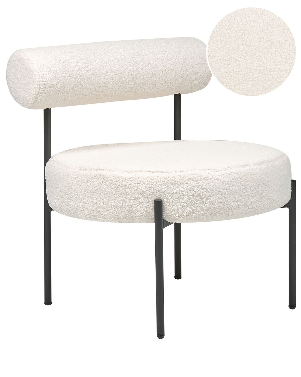 Poltrona ALPHA Bouclé Branco