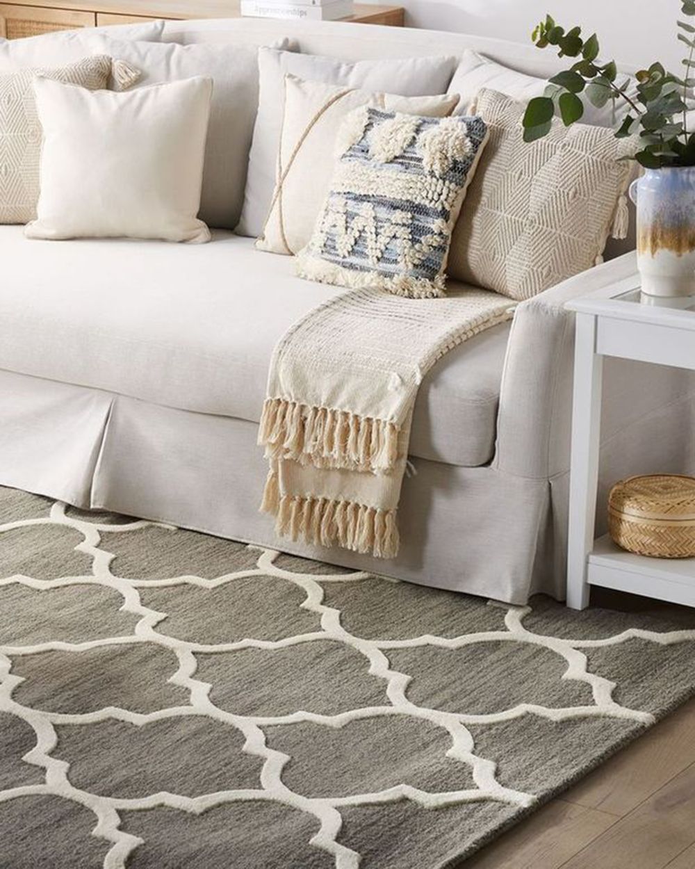 Rug YALOVA Grey 160 x 230 cm Wool