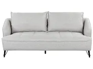 Living Room Set 5 Seater HOBRO Fabric Light Grey_949678