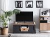 Móvel de TV com 1 gaveta e 2 portas em madeira clara e cinzento GARET_760326