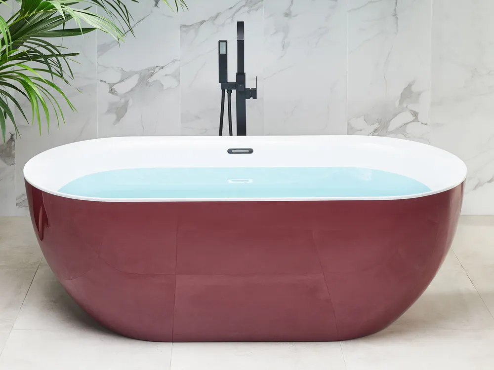 Freestanding Bathtub CARRERA 1700 x 800 mm Burgundy_807244