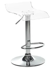 Set of 2 Bar Chairs NEUM Swivel Transparent_915157