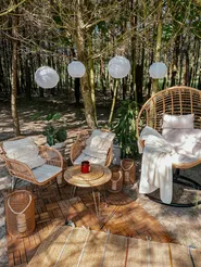 Hanging Chair with Stand ASPIO PE Rattan Natural_806287