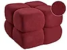 Pouffe CALIENTE Boucle Dark Red