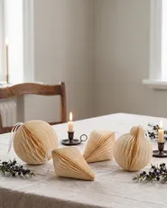 Set di 20 decorazioni per l'albero di Natale JOLSTRA Carta Beige_1084886