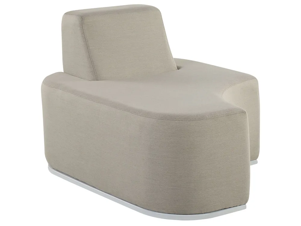 Garden Lounge Set with Table 2 Seater FABRO Modular Light Grey_830453