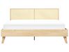 Ratanová posteľ 180 x 200 cm svetlé drevo MONPAZIER_863394