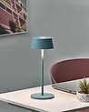 Kabellose LED Tischlampe GUDER mit Dimmer Metall Blau