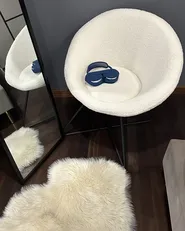 Sedia da pranzo FLOBY II Bouclé Bianco sporco_907322