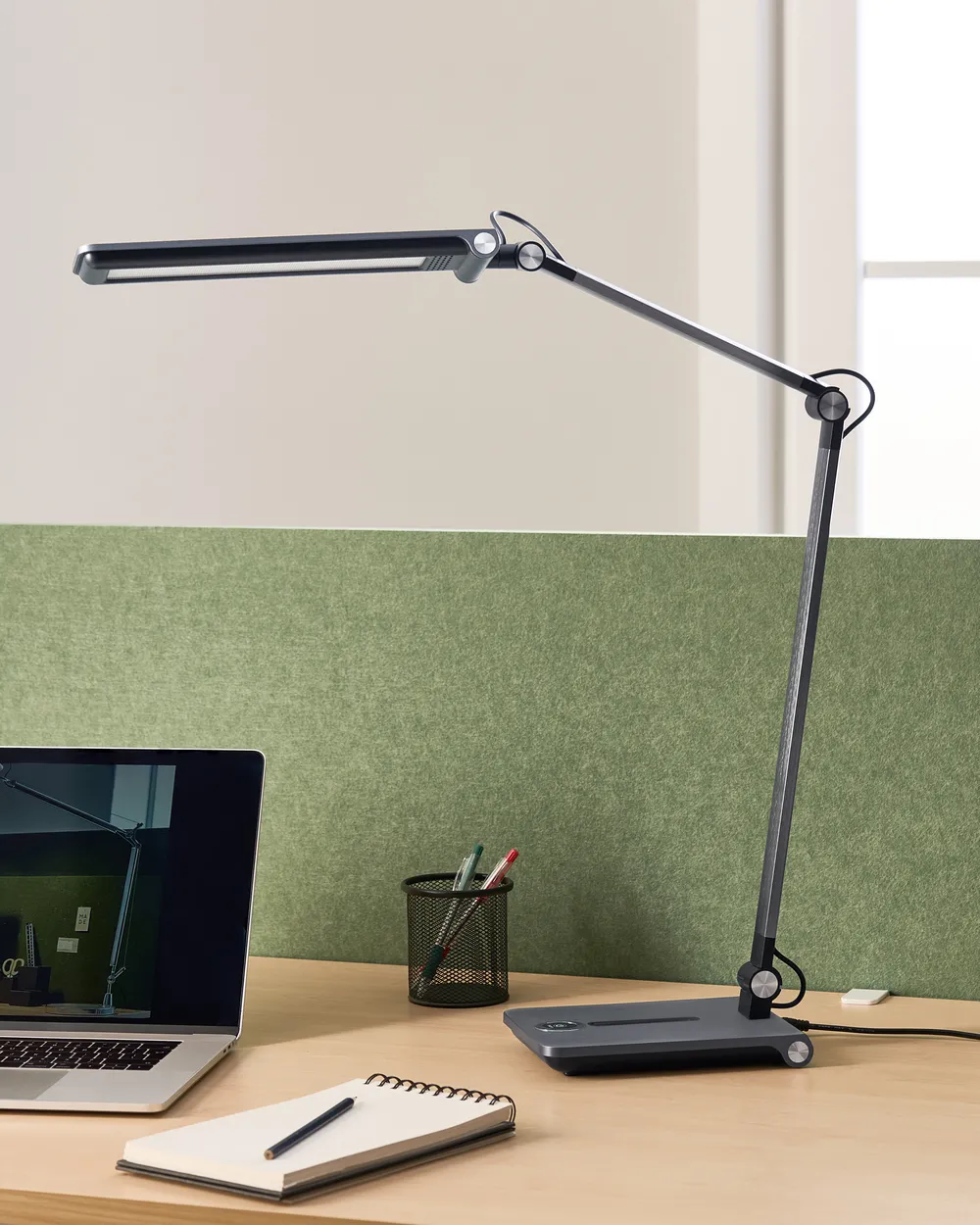 Lampa biurkowa LED AQUILA Ze ściemniaczem Szary