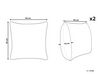 Conjunto de 2 almofadas de algodão preto e branco 45 x 45 cm SALIZAR_802263