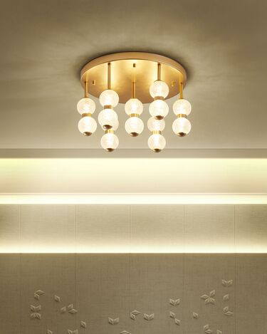 Metal LED Ceiling Lamp Gold YOWAKA