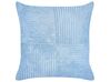 Lot de 2 coussins en velours côtelé bleu 43 x 43 cm MILLET_854656