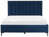 Letto matrimoniale con contenitore 180 x 200 cm in velluto blu SEZANNE_795481