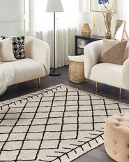 Tappeto BOZKIR Beige 160 x 230 cm Cotone_839803